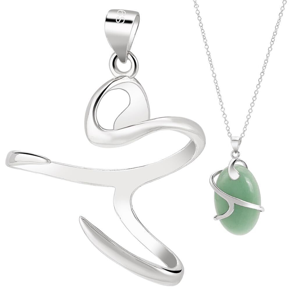 5227 925 Sterling Silver Prong Pendant Base for Irregular Shape Gemstones